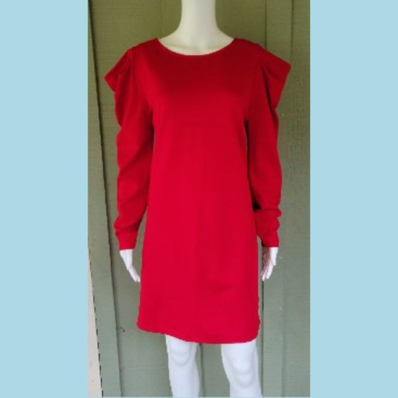 New BB DAKOTA Steve Madden Red Spill the Tea Dress - Picture 2 of 5